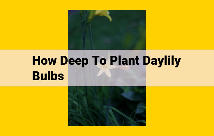 Optimal Daylily Bulb Planting Guide: Depth, Soil, and Aftercare for Thriving Blooms