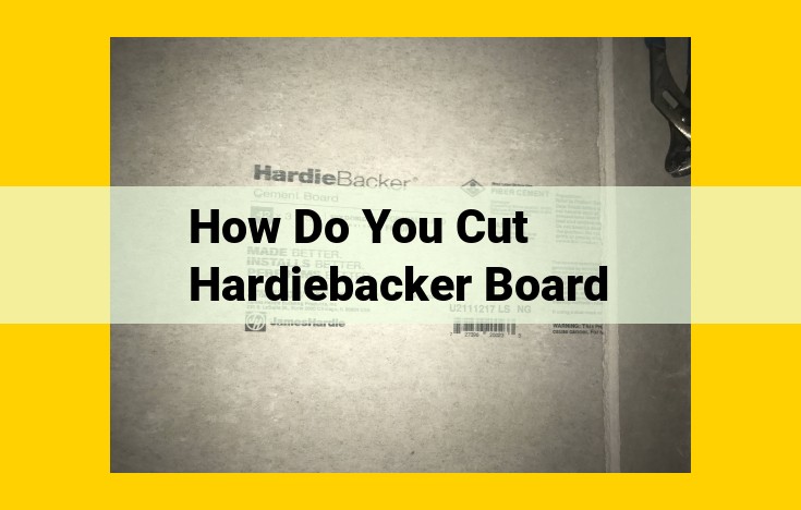 How to Cut HardieBacker Board: A Comprehensive Guide for Precise Cuts