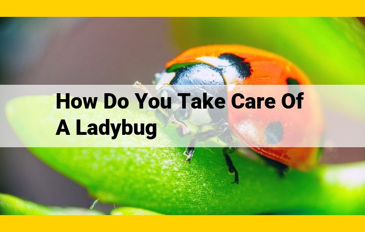 Create a Ladybug Haven: Nurture a Thriving Population in Your Garden