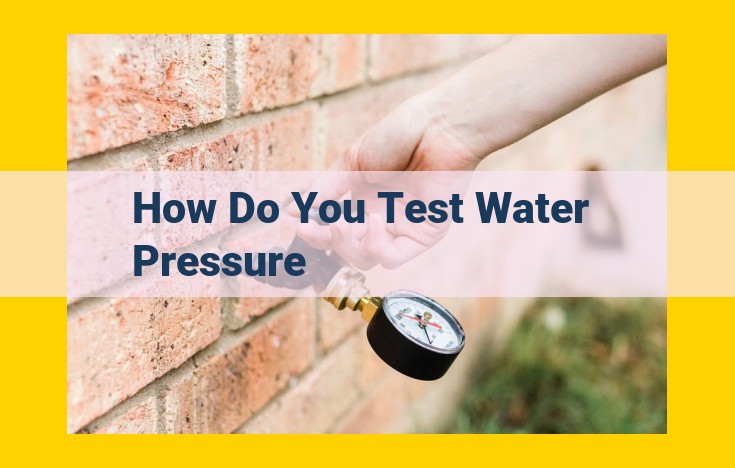 Water Pressure Testing: A Comprehensive Guide for Accurate Readings