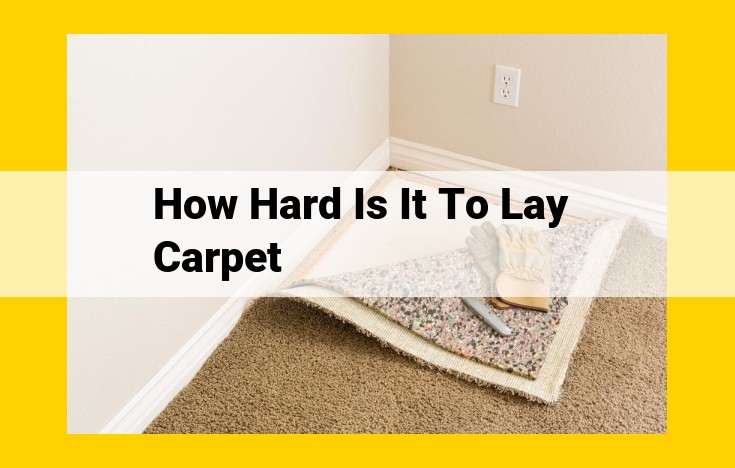 Title: Comprehensive Guide to Carpet Installation: Mastering the Art of Comfort and Style SEO-Optimized: Keyword: Carpet Installation Long-tail keyword: Essential Materials and Tools for Carpet Installation Geographic location: [Include your target location, if applicable]