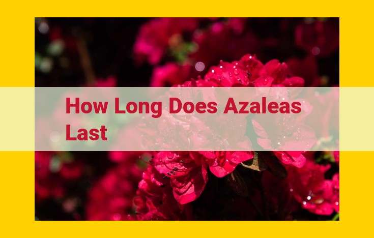 Unveiling the Lifespan of Azaleas: A Guide to Their Longevity