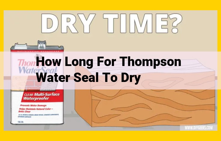 Thompson's Water Seal: Drying Time and Curing Guide