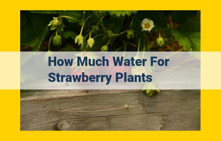 Watering Strawberry Plants: Frequency and Tips for Optimal Growth