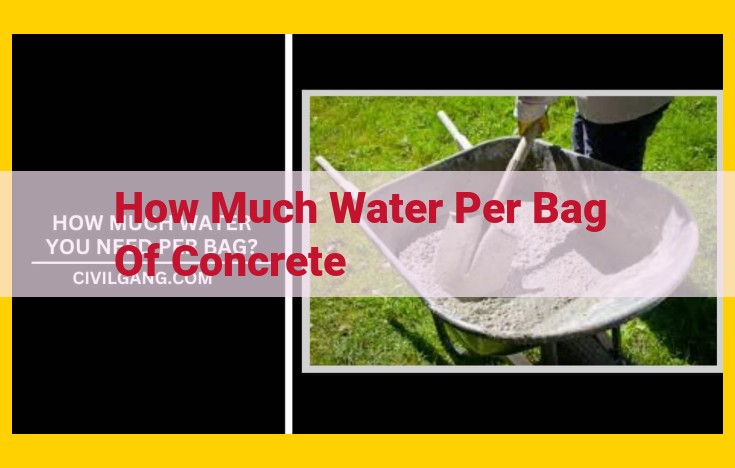 Mastering the Water-to-Cement Ratio for Optimal Concrete Performance: A Guide to Strength and Durability