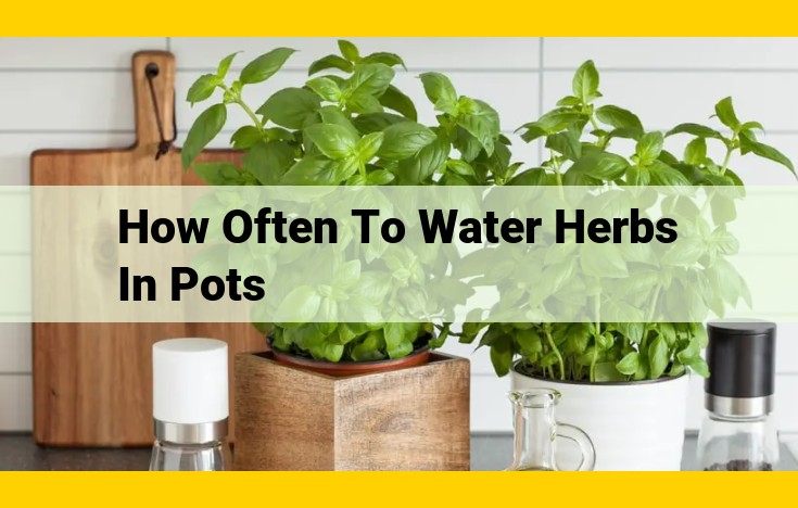 Water Wise: Essential Herb Watering Techniques for Garden Success