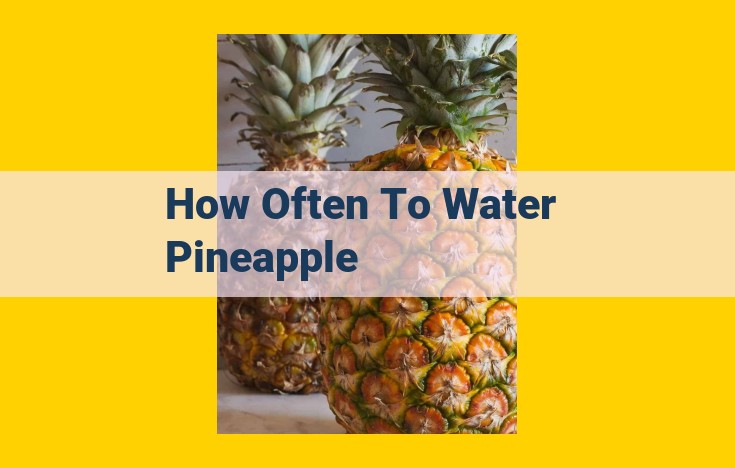 Unlock Optimal Pineapple Growth: The Importance of Soil Moisture Management