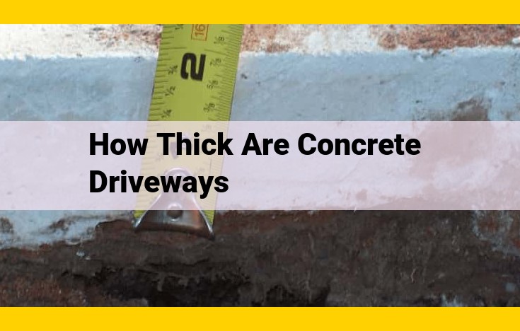 Concrete Driveway Thickness: Essential Factors and Industry Standards