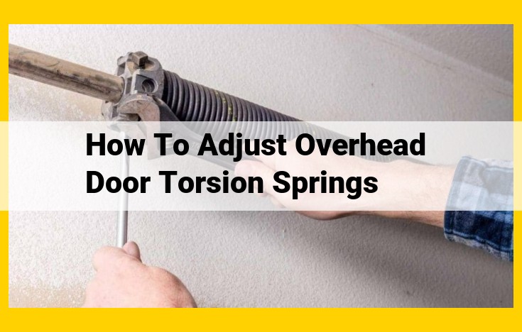 Mastering Torsion Springs: Installation, Adjustment, and Safety for Optimal Performance