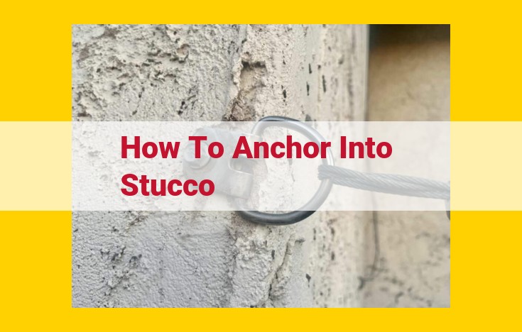 Title: Step-by-Step Guide to Securely Anchor into Stucco for Optimal Load-bearing