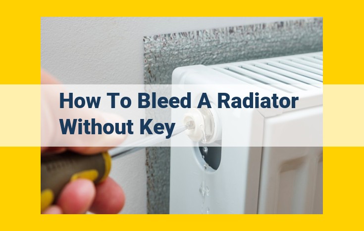 DIY Radiator Bleeding: An Easy Guide Without a Key