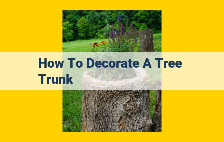 Decorating Tree Trunks: A Comprehensive Guide to Enhance Outdoor Aesthetics