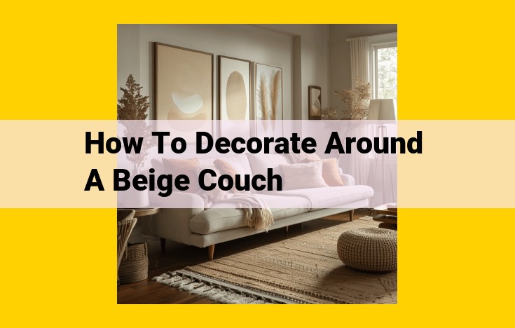 Transform Your Living Room: Elevate a Beige Couch with Bold Accents and Luxurious Touches