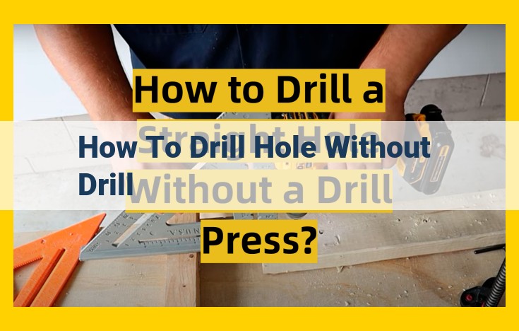 Drilling Without a Drill: A Comprehensive Guide to Techniques and Tools