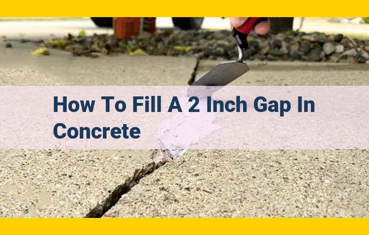 Optimal Title for SEO: Comprehensive Guide to Filling 2-Inch Concrete Gaps: Materials, Preparation, Application, and Protection