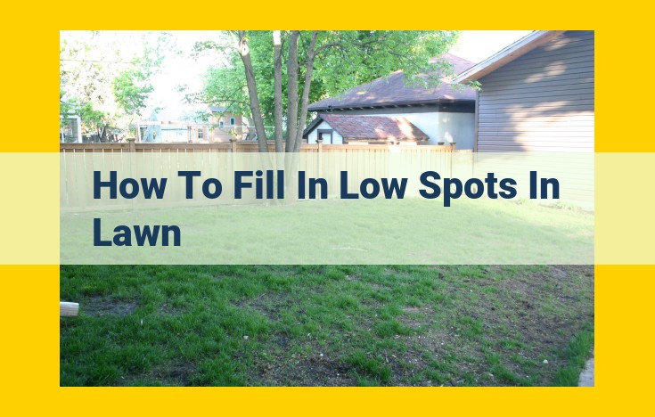 DIY Lawn Repair: Step-by-Step Guide to Filling Low Spots