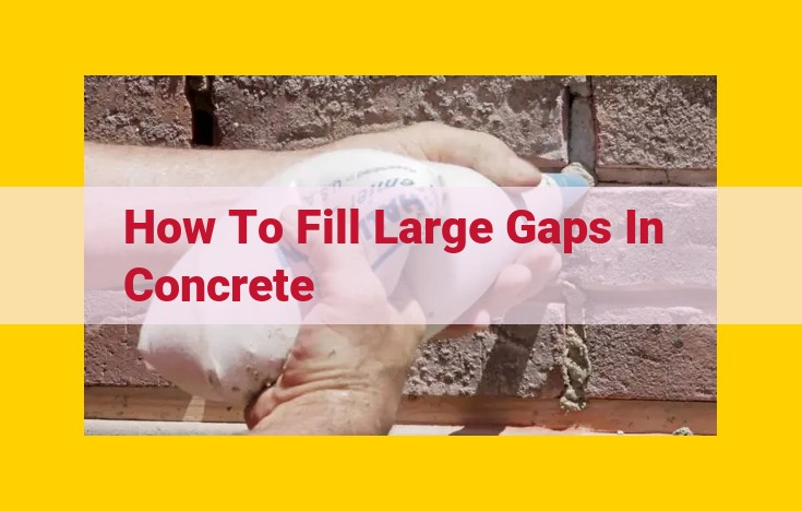 Expert Guide: Fill Large Concrete Gaps Effectively and Prevent Cracking