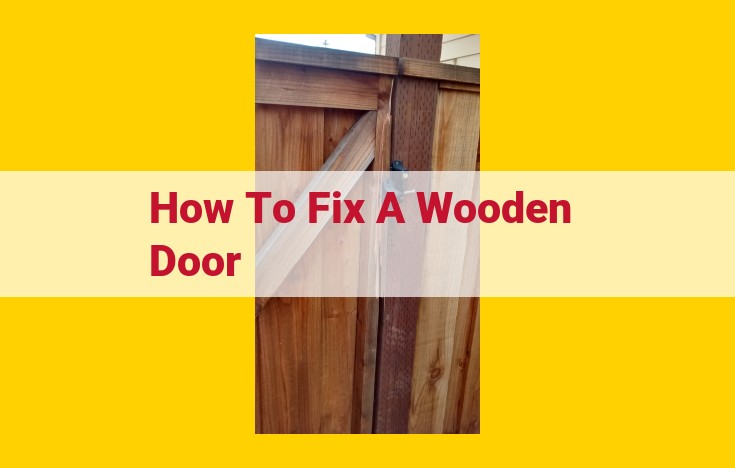 Complete Guide to Fixing Wooden Doors: Easy Step-by-Step Instructions