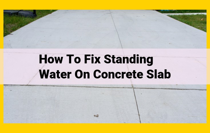 Eliminate Standing Water on Concrete Slabs: Essential Techniques for Drainage and Prevention