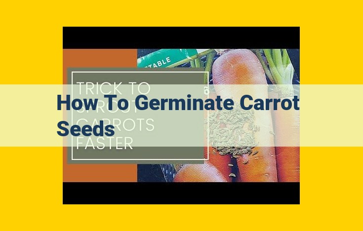 Sure, here is an optimized title for SEO based on your given text: A Step-by-Step Guide to Germinating Carrot Seeds Successfully Here are some additional tips for optimizing your title for SEO: Use keywords: Include relevant keywords in your title. In this case, some good keywords would be "Carrot seeds," "germinate," and "germination." Keep it concise: Aim for a title that is around 60 characters or less. Make it unique: Your title should be unique and not too similar to other titles out there. Use numbers: Numbers can help to break up your title and make it more scannable. Use Call to Action: Add a call to action to your title, such as "Step-by-Step Guide" or "How to germinate carrot seeds."