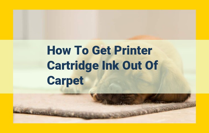 How to Effectively Remove Printer Cartridge Ink from Carpet Using DIY and Commercial Methods