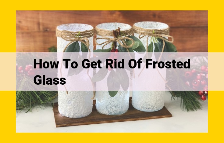 Effective Methods for Removing Frosted Glass: A Comprehensive Guide