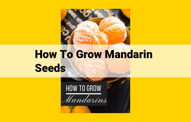 [Step-by-Step Guide] How to Successfully Grow Mandarin Seeds from Scratch