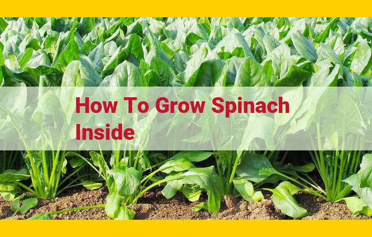 Comprehensive Guide to Indoor Spinach Cultivation: Unraveling the Secrets of Indoor Gardening