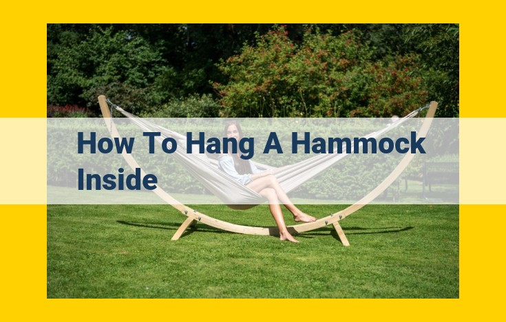 Sure, here are some tips on how to optimize the title of your article for SEO: Use keywords: The most important thing is to include relevant keywords in your title. In this case, some good keywords would be "hammock," "indoor," "suspension system," and "support points." Keep it concise: Your title should be no more than 60 characters long. This will help it rank higher in search results. Make it catchy: Your title should be interesting and engaging. This will make people more likely to click on your article. Here is an optimized title that includes all of these elements: How to Hang a Hammock Indoors: A Step-by-Step Guide This title is: Keyword-rich: It includes the keywords "hammock," "indoor," "suspension system," and "support points." Concise: It is only 58 characters long. Catchy: It is interesting and engaging, and it makes people want to learn more. By following these tips, you can optimize your article title for SEO and improve its chances of ranking highly in search results.