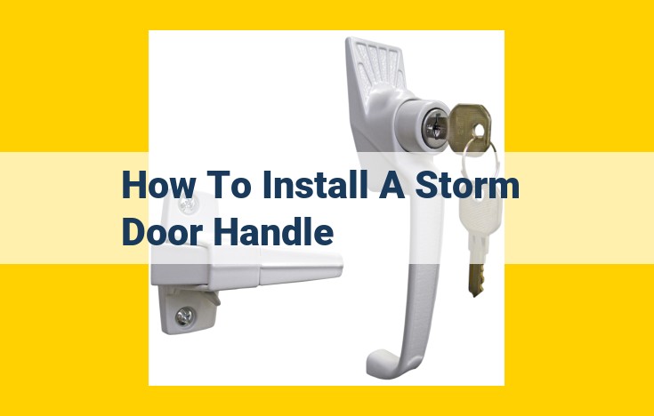 Install a Storm Door Handle: Expert Guide with Step-by-Step Instructions