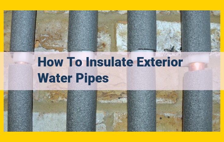 Insulate Water Pipes for Winter: Prevent Freezing, Ensure Water Flow, and Save Energy