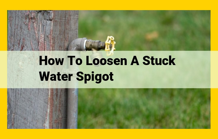 How to Loosen Stuck Water Spigot: Easy and Effective Methods