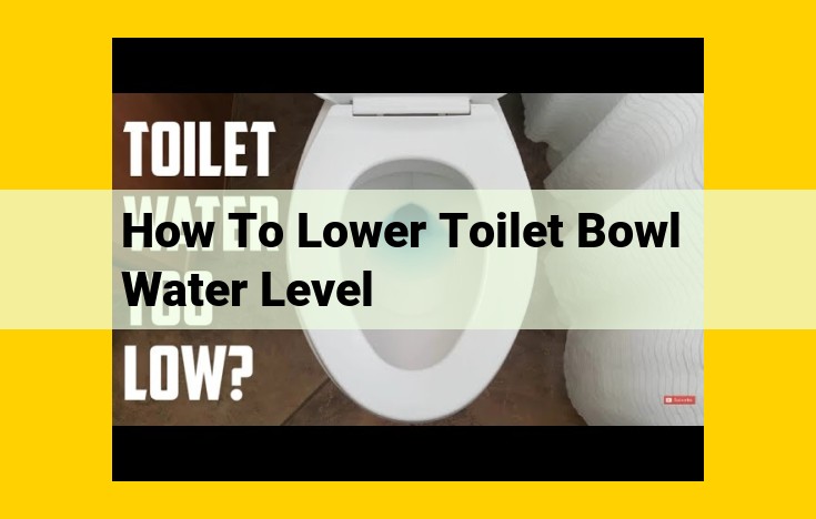 How to Adjust Toilet Bowl Water Level (DIY Fix with Tips and Tricks)