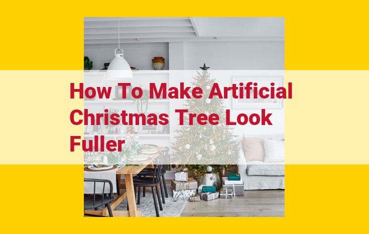 Enhance Your Artificial Christmas Tree's Fullness and Create a Festive Ambiance