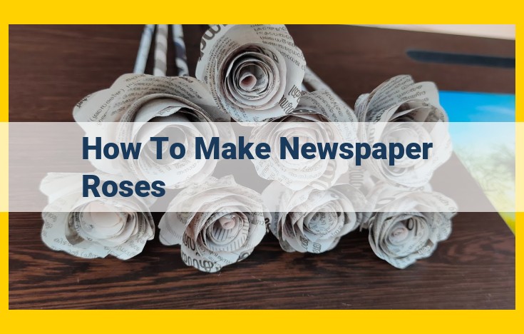 Craft Stunning Newspaper Roses: A Guide to DIY Floral Masterpieces