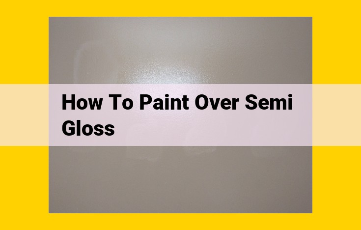 How to Paint Over Semi-Gloss: A Comprehensive Guide to Achieve a Flawless Finish