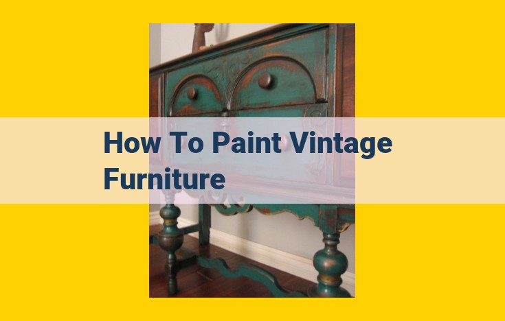 DIY Vintage Furniture Restoration: A Guide to Reviving and Refurbishing Heirlooms