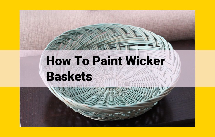 A Comprehensive Guide to Painting Wicker Baskets: Supplies, Techniques, and Tips