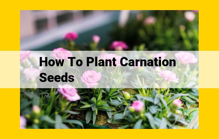 Ultimate Guide to Growing Stunning Carnations from Seeds: A Step-by-Step Success Plan