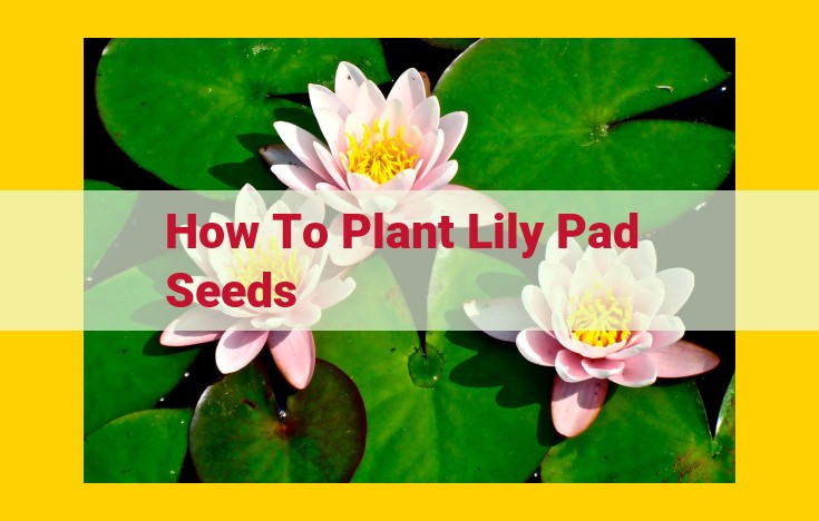 Comprehensive Guide to Germinating Lily Pad Seeds for a Thriving Pond or Water Garden