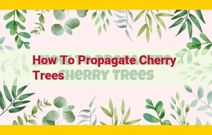 Comprehensive Guide to Cherry Tree Propagation: Methods and Techniques for Successful Reproduction