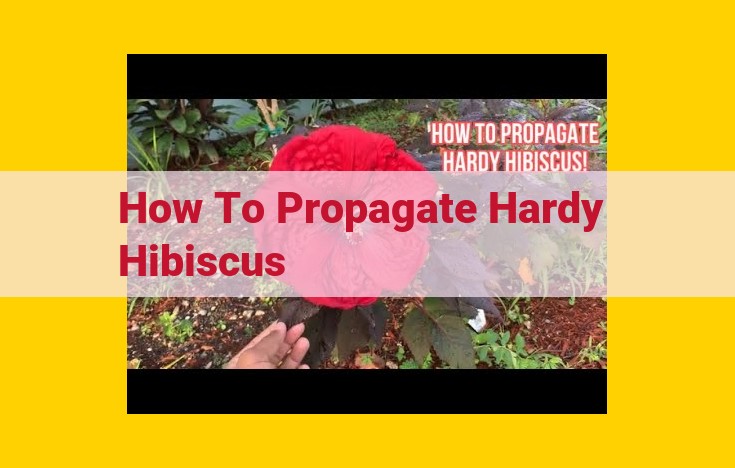 Propagate Hardy Hibiscus Effortlessly: A Comprehensive Guide to Softwood Stem Cuttings