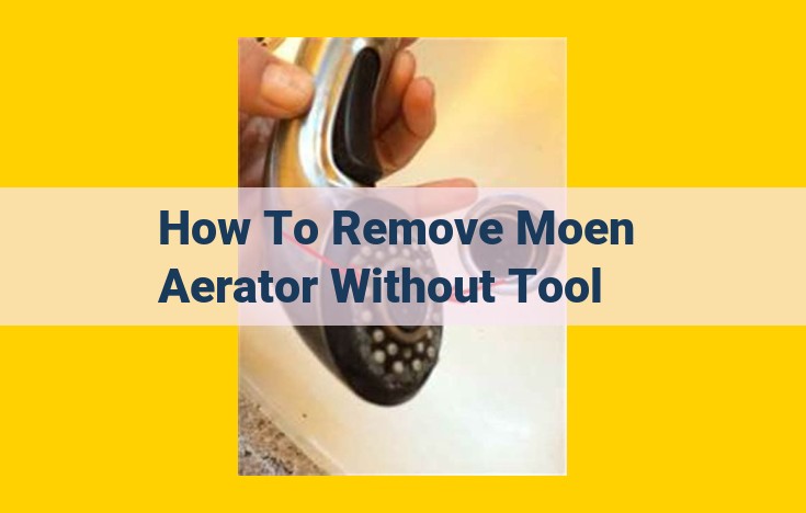 How to Effortlessly Remove a Moen Aerator Without Tools for Easy Maintenance