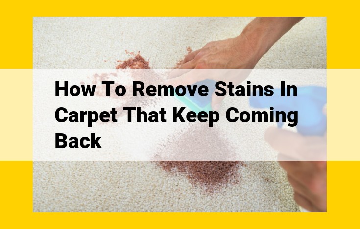 Expert Guide: Eliminating Stubborn Carpet Stains Effortlessly