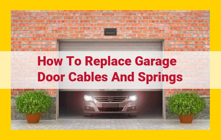 DIY Garage Door Cable and Spring Replacement: A Step-by-Step Guide