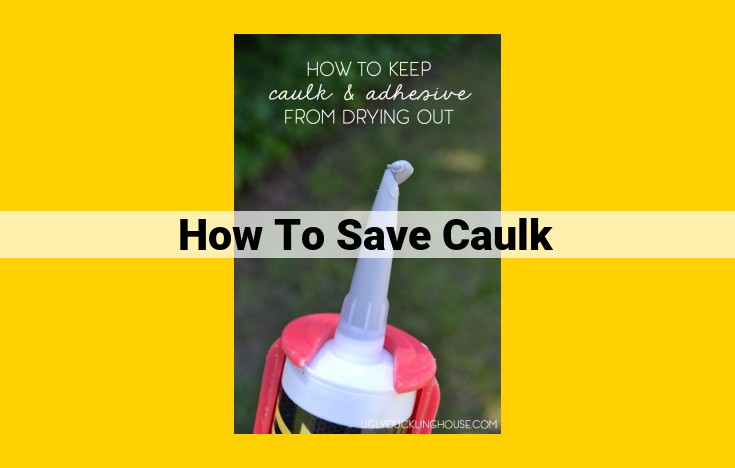 Essential Caulk-Saving Tips for Enhanced Home Sealing