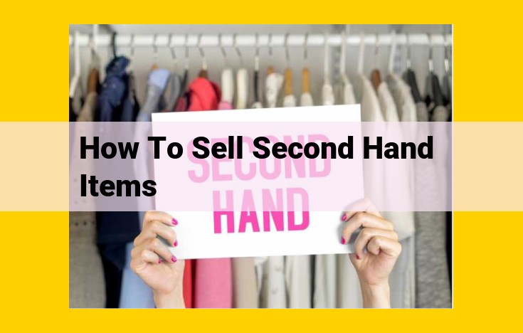 Maximize Resale Success: A Comprehensive Guide to Selling Secondhand Items