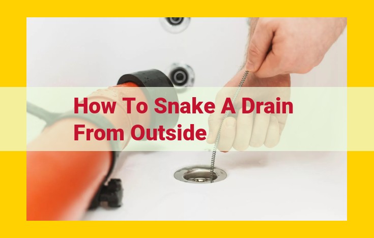 Step-by-Step Guide to Unclog Drains Using a Drain Snake