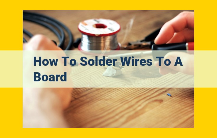 Step-by-Step Guide to Soldering Wires to a Board: Essential Tools and Techniques