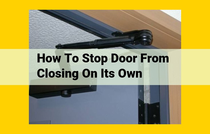 Prevent a Door from Closing on Its Own: Comprehensive Guide with SEO-Optimized Title